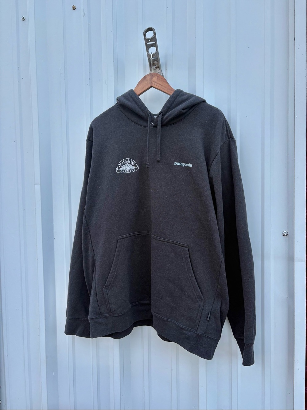 Patagonia Fleece Hoodie Black Mens 2XL Pullover Sweatshirt